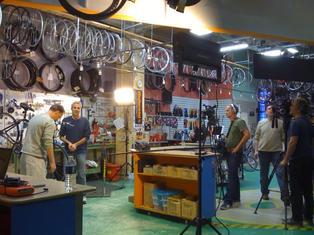Rapid Transit Cycles shop filming